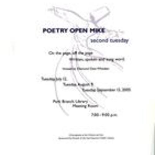 Poetry Open Mike, Poster, 2005, Park Branch