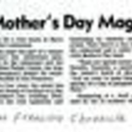 Lipstick, Lunch Bring Mother's Day Magic to Struggling Moms, San Francisco Chronicle, May 11 1998, 1 of 2