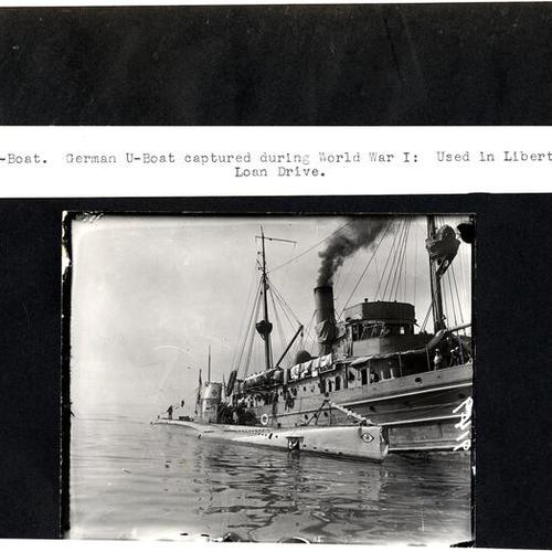German U-Boat captured during World War I: Used in Liberty Loan Drive
