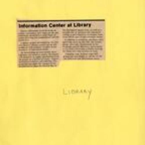 Information Center at Library, Potrero View October 1985