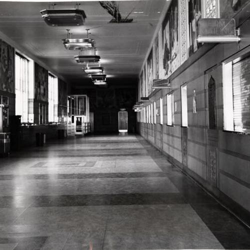 [View of empty corridor in the Rincon Annex Post office]