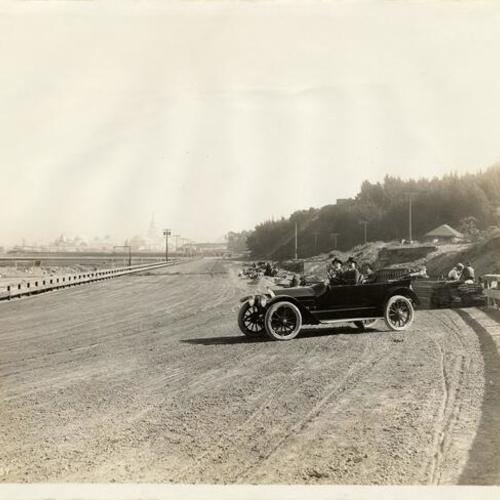 [Part of course for the Vanderbilt Cup Race at the Panama-Pacific International Exposition]