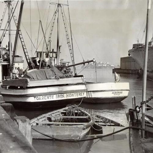 [Two boats that collided at Fisherman's Wharf]