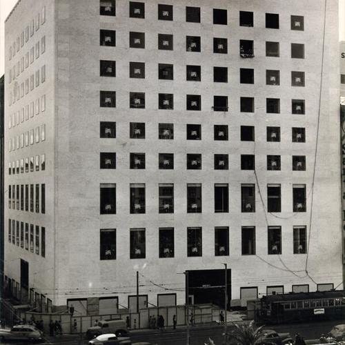 [Building at the corner of Geary and Stockton streets to be occupied by I. Magnin & Company]