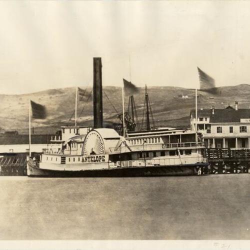 [Ferry steamer "Antelope" at the pier in Sonoma]