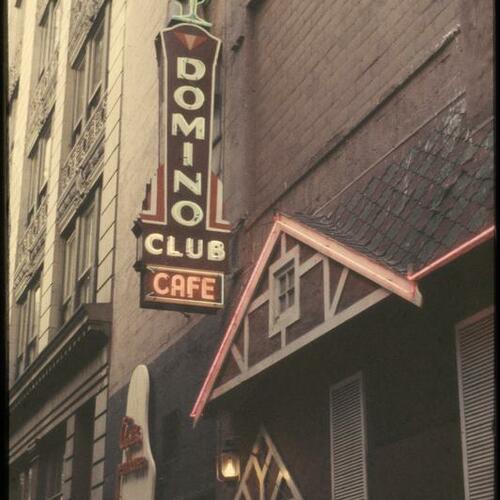 Domino Club exterior and signage at 25 Trinity Place