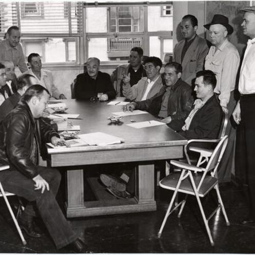 [Meeting of the Sailors Union of the Pacific strike committee]