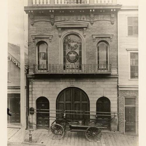 [Fire Company Columbian Engine No. 11 on North side of Bush Street between Kearny and Grant Avenue]