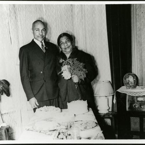 [Estelle with her brother Leonard on her birthday in 1947]