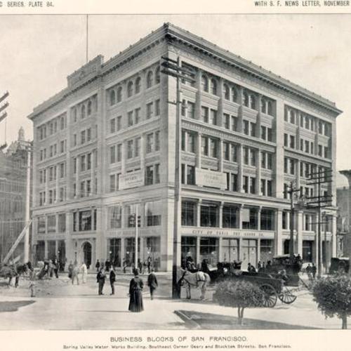 [City of Paris department store, located in the Spring Valley Water Works Building at the corner of Geary and Stockton streets]
