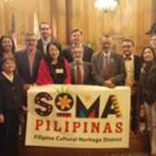 [Filipino American Development Foundation along with community members and SF Board of Supervisors at City Hall]