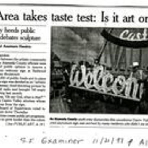 Bay Area Takes Taste Test..., SF Examiner, November 21 1997, 1 of 2