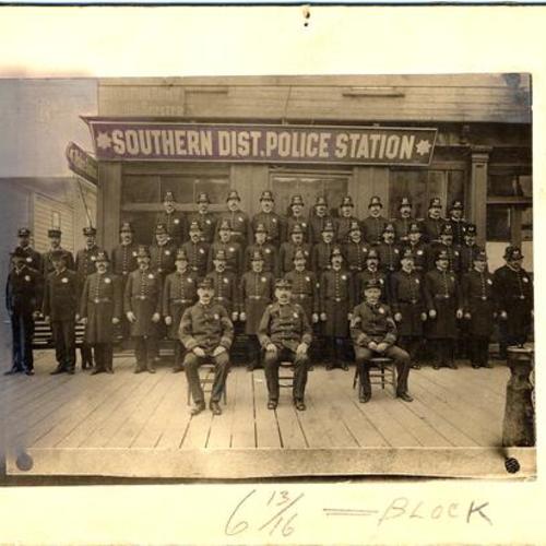 [Group photo of Police Officers at Southern Police Station]