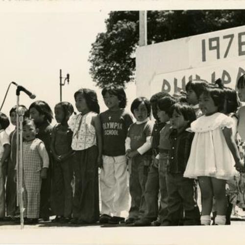 [Children singing at Philippine National Day from St. Patrick Day Care with Judith]