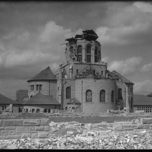 Stanford Memorial Church after earthquake