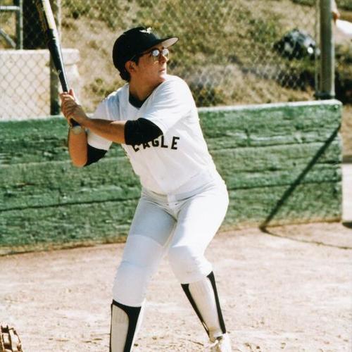 [Sarah, one of two women on the team in 1988, at a game possibly Balboa Park]