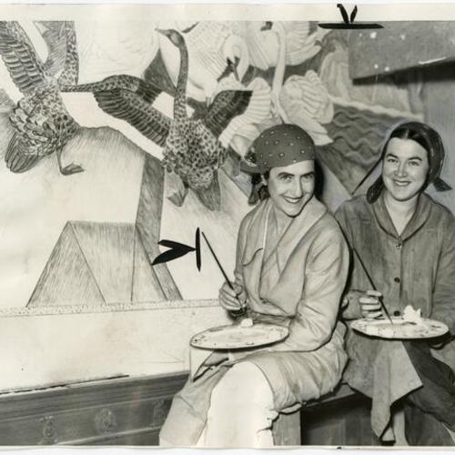 [Helen K. Forbes (left) and Dorothy Puccinelli (right), San Francisco artists]