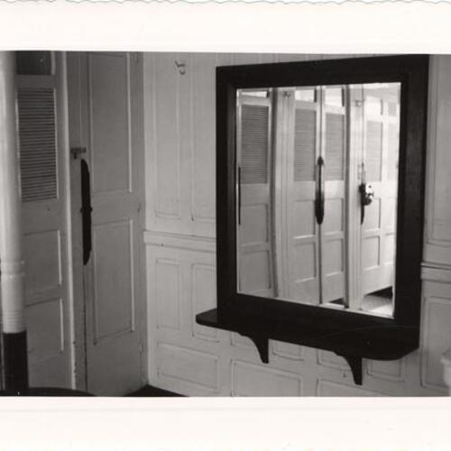 [View of mirror from interior of the ferryboat "Berkeley"]