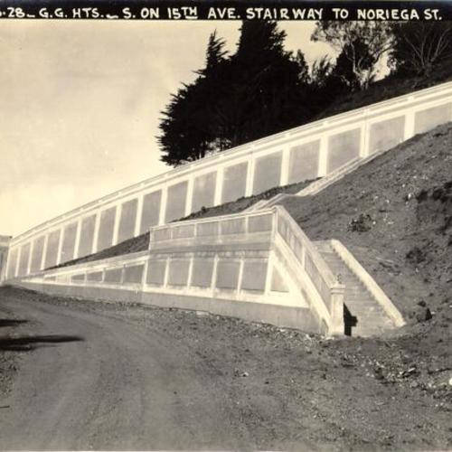 [Golden Gate Heights - south on 15th Avenue, stairway to Noriega Street]
