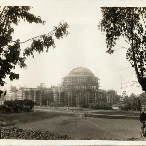 [Overview of Palace of Fine Arts construction]