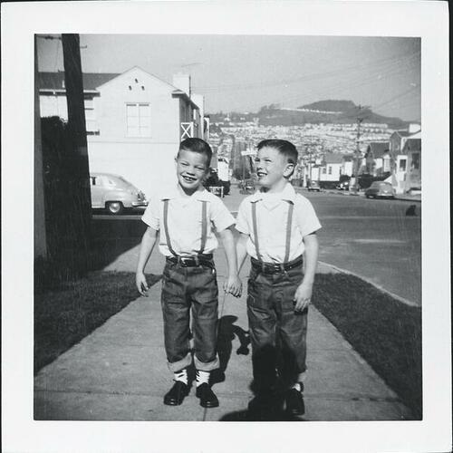 [Brothers Pat and Mike on Miramar Street]