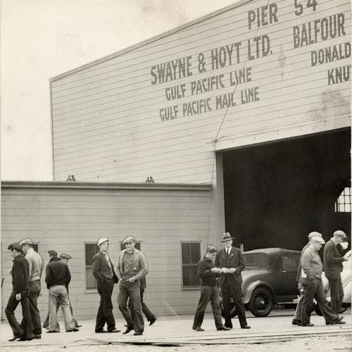 [Waterfront workers at Pier 54]