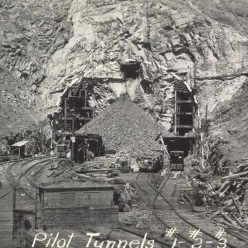 [Excavation for tunnel on Yerba Buena Island during San Francisco-Oakland Bay Bridge construction]