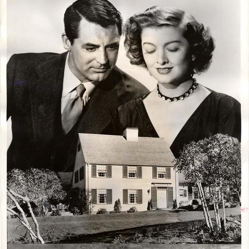 [Cary Grant and Myrna Loy in the movie 'Mr. Blandings Builds His Dream House']
