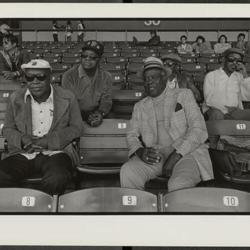 Spectators at Giants game in Candlestick Park