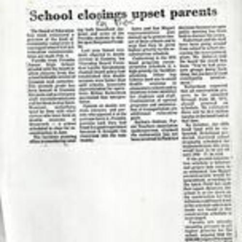 School closings upset parents