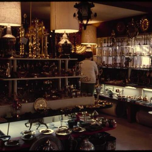 Brass shop interior