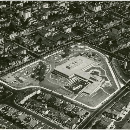 [Aerial view of the Laurel Heights district]