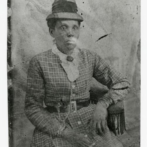 [Tintype photograph of Dorinda, Alonzo's mother]