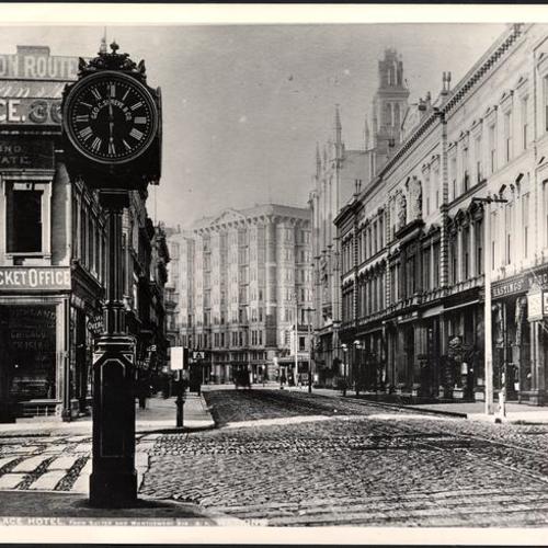 [Montgomery Street, south from Sutter Street, Palace Hotel in back]