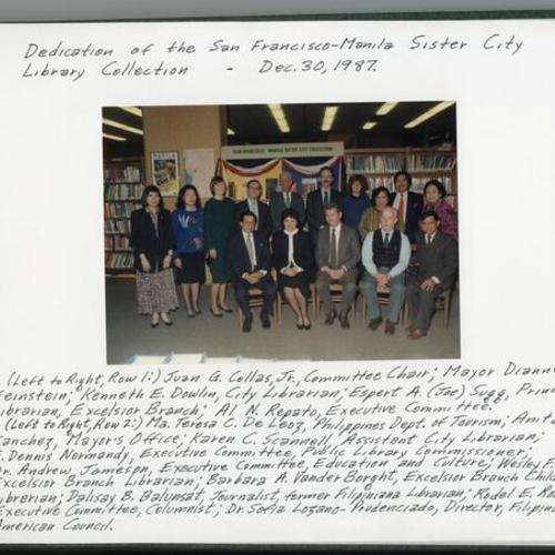 Dedication of the San Francisco-Manila Sister City Library Collection