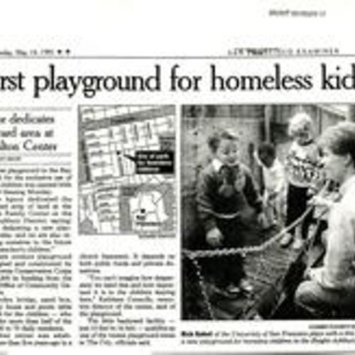 First Playground for Homeless Kids, San Francisco Examiner, May 14 1991
