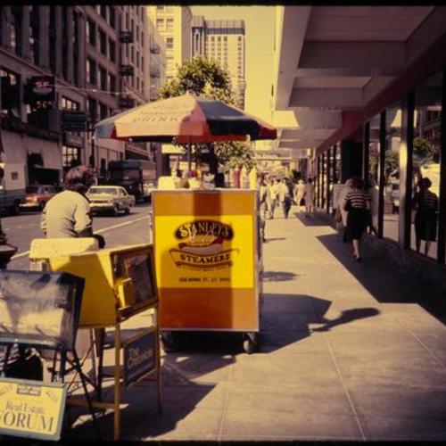 Hot dog stand on Post Street