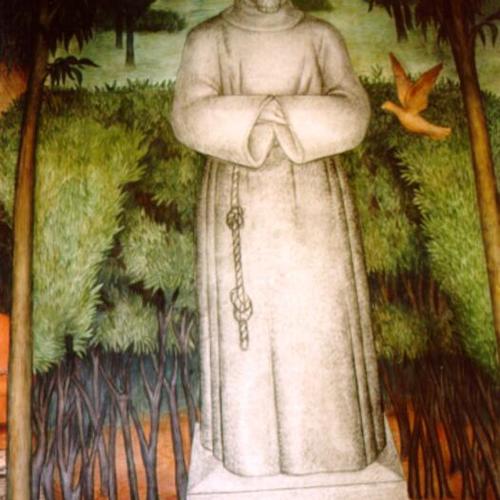 [Mural depicting Saint Francis located in the Presidio Chapel]