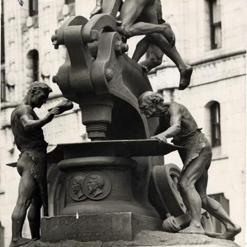 [Donahue Monument, also known as Mechanics Monument, on Market Street]