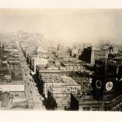 [View of San Francisco, looking north up Kearny Street]