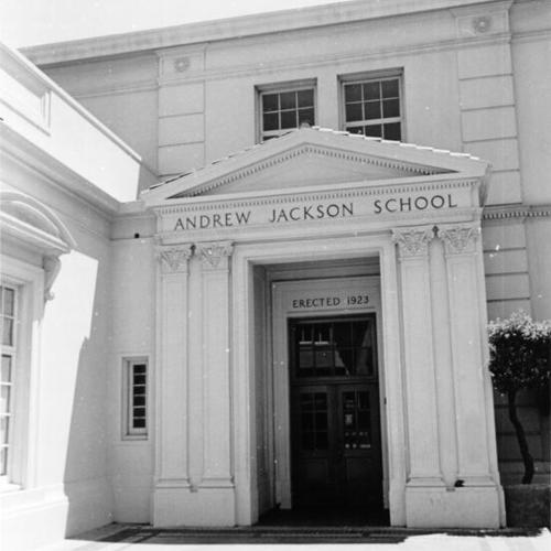 [Exterior of Andrew Jackson School]