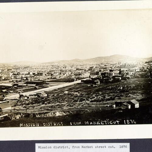 Mission District, from Market Street cut. 1876
