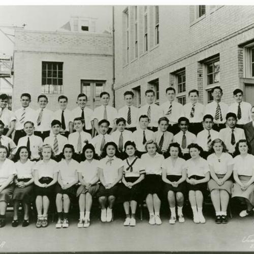 [Students graduating from John Swett School in 1939]