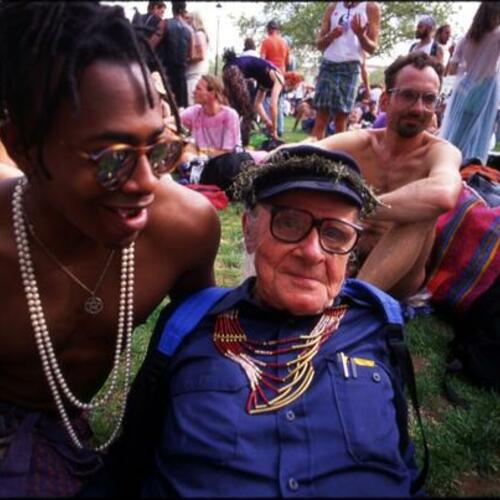 [Harry Hay at Radical Faeries Gathering with Michael in Washington D.C.]