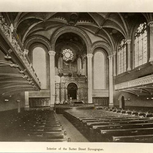[Interior of Temple Emanu-el synagogue]