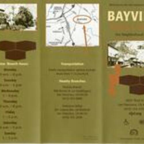Bayview Branch Library: Our Neighborhood Library pamphlet