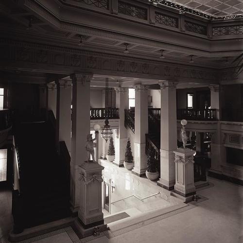 Y. M. C. A. two floor lobby and staircase