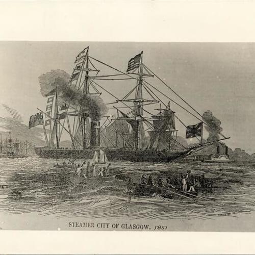 STEAMER CITY OF GLASGOW. 1851