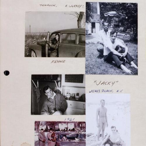 [Various photos from a page in an album of Don's life]