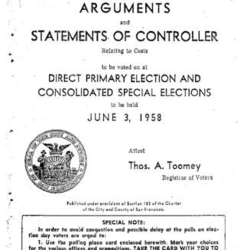 1958-06-03, San Francisco Voter Information Pamphlet